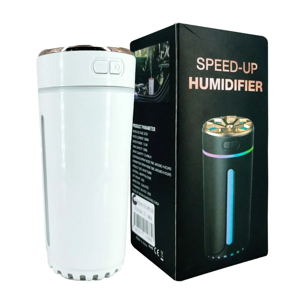 Humidificador automático portátil para carro automóvil con luces led intercambiables, variedad de colores / speed-up humidifier