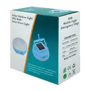 Lámpara led recargable multifuncional con luz de emergencia y panel s…
