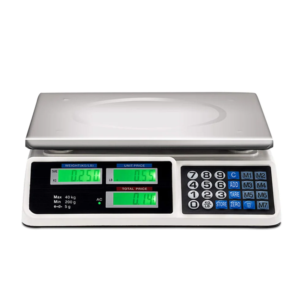 Báscula digital con teclas numéricas y capacidad para 40kg / digital pricing scale / bhc-76 / 12235 / bpn8531