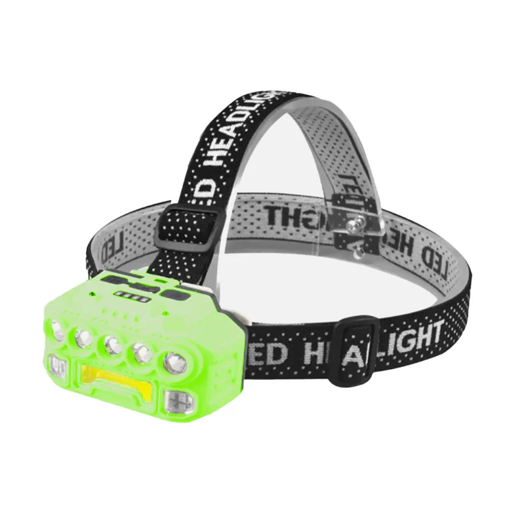 Lámpara led recargable tipo minero con luz blanca y de advertencia + banda ajustable para la cabeza / hx-817s