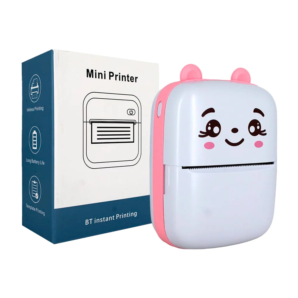 Mini impresora térmica portátil bluetooth en forma de gato, variedad de colores / portable mini printer / dyj-8221