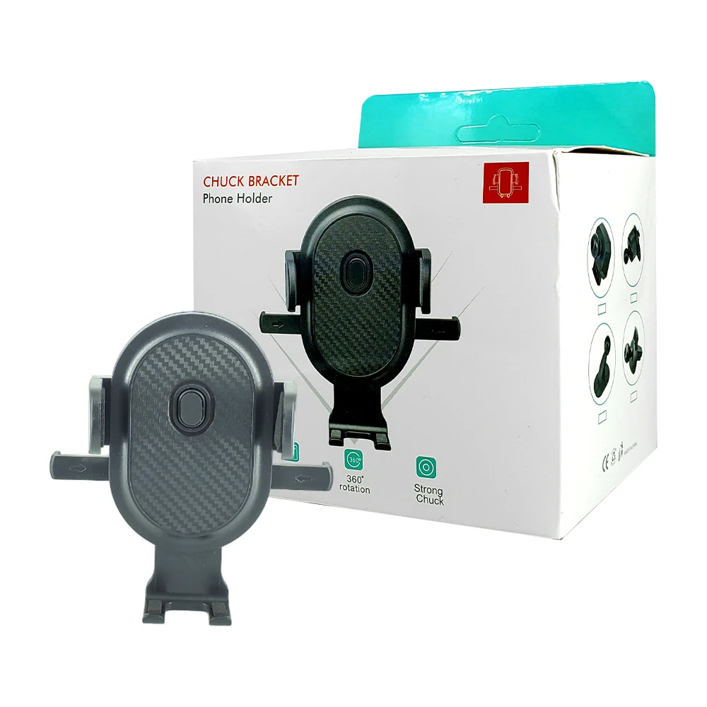 Soporte ajustable chuck bracket de plástico con ventosa para teléfono celular, variedad de colores / 2106k2