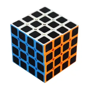 Cubo rubik 4x4 con 6 caras, bordes de colores y cuadros negros / zj-1…