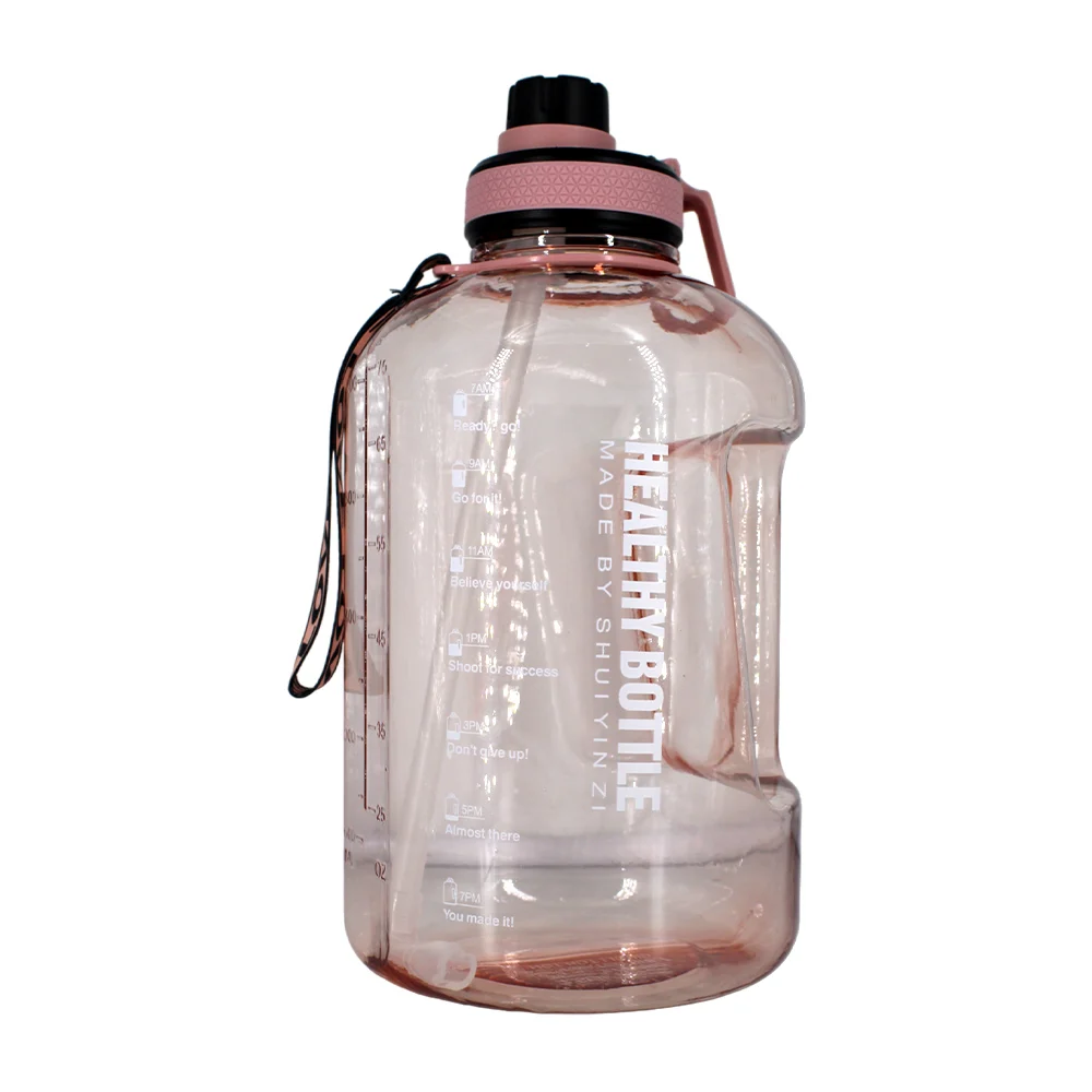 Botella garrafón healthy bottle bicolor con frases motivacionales y capacidad para 2200ml, variedad de colores / zj-136 / kl-120