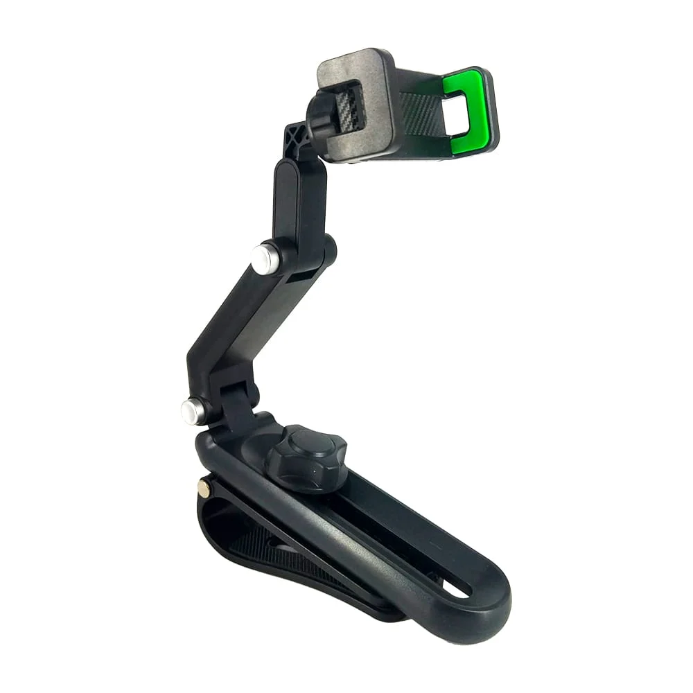 Soporte plegable ajustable de carro automóvil con clip y brazo móvil para celular / sun visor cellphone holder / zj-1969