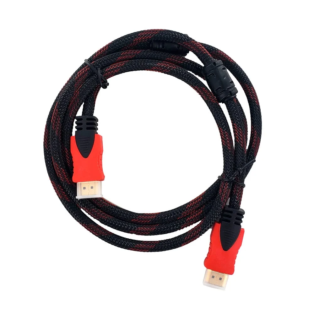 Cable hdtv 1080p 1.5m diseño negro con rojo / zjx1.5