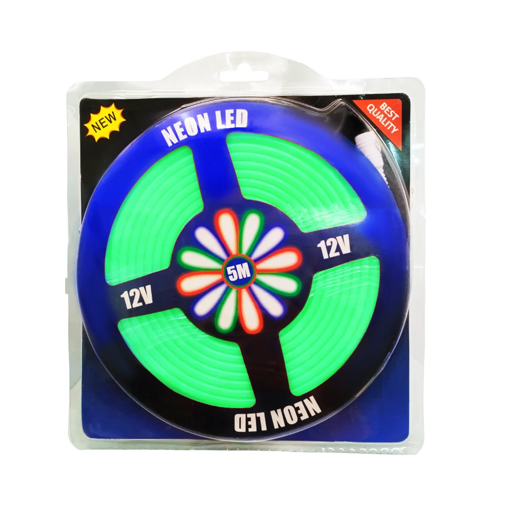 Tira flexible neón de 5m, variedad de colores 12v / neon led / znd-01