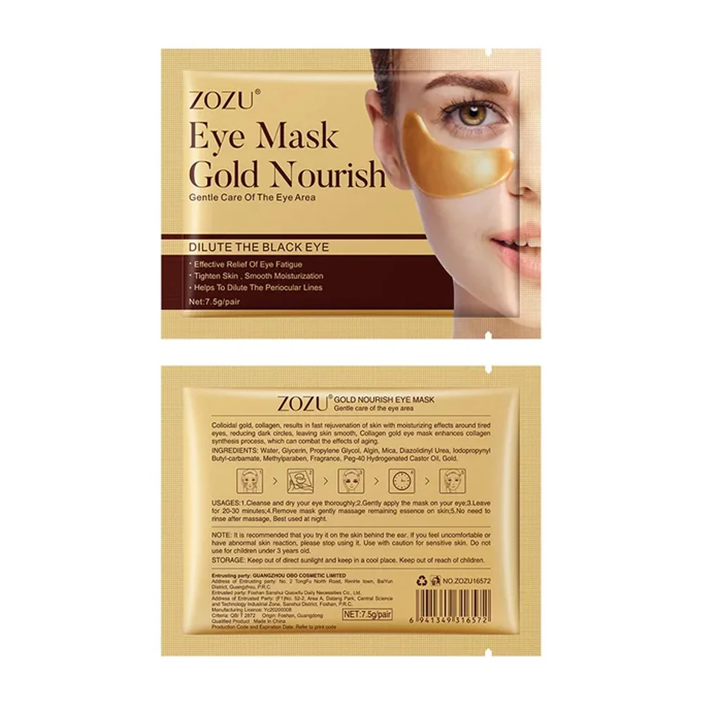 1pza Mascarillas hidratante gold para ojeras oscuras, 7.5g / zozu16572