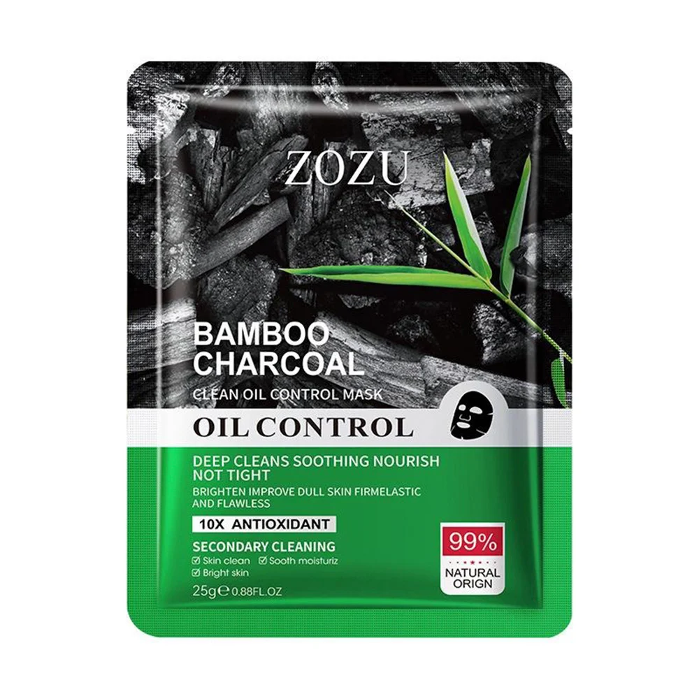 Mascarilla facial limpiadora zozu con extracto de bambú y carbón activado, 25g / bamboo charcoal / z429 / zozu44761