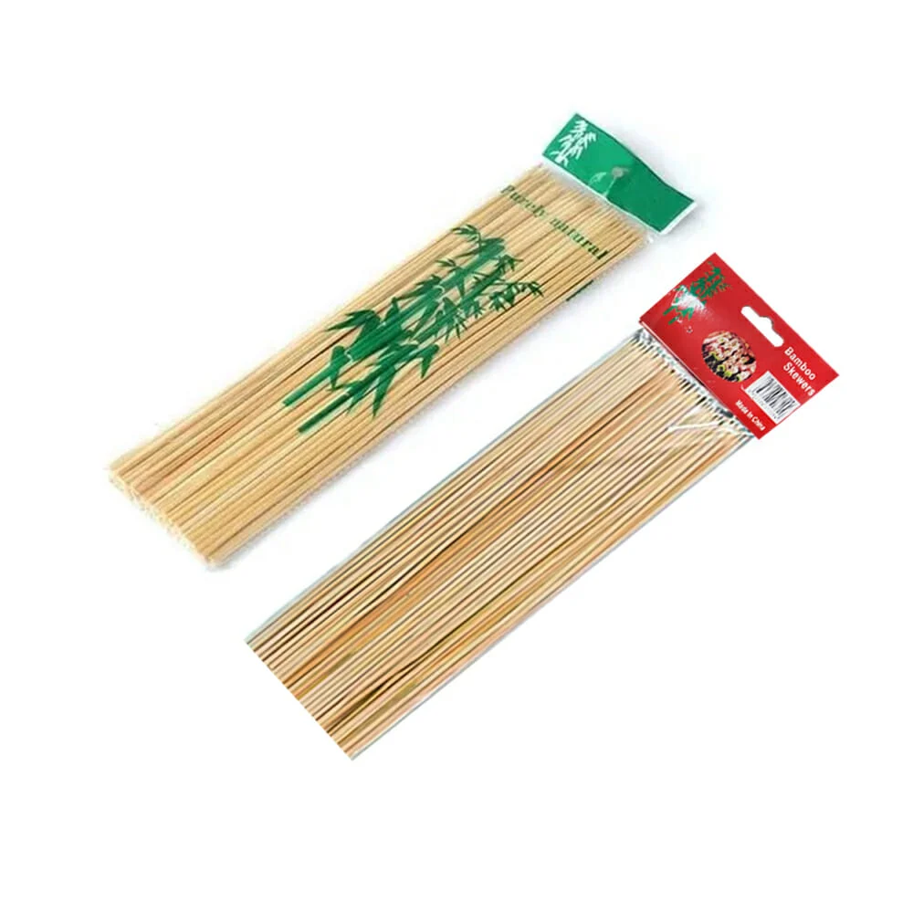 Paquete con 45 palillos gruesos de bambú para hacer brochetas, 36cm