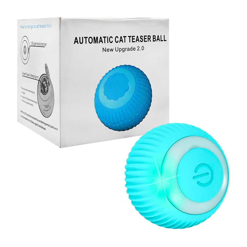 Mini pelota automática recargable con luces para gato / automatic cat teaser ball / zs-005 / jr4025