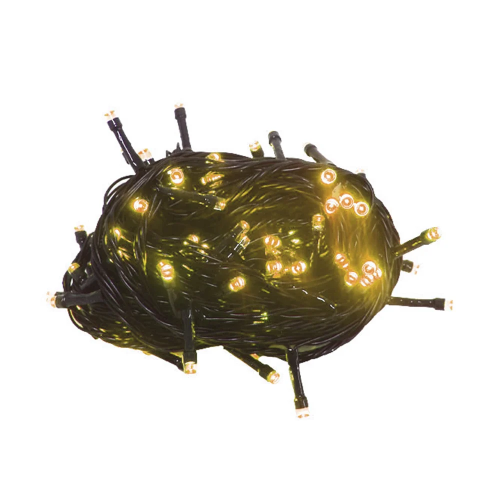 Serie de cable verde buytiti con 100 luces led en tono cálido / zsd-060