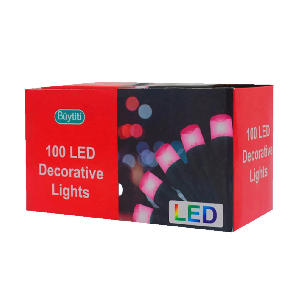 Serie de cable verde buytiti con 100 luces led en color rosa / zsd-062
