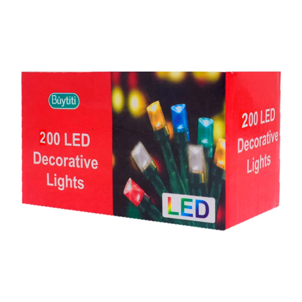 Serie de cable verde buytiti con 200 luces led en tono multicolor / zsd-063