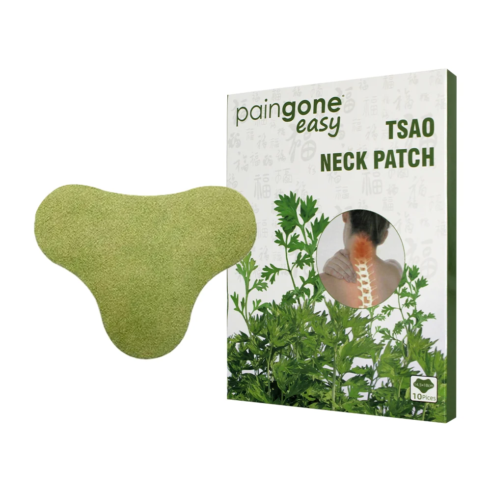 Paquete con 10 parches analgésicos a base de hierbas para el dolor de cuello / tsao neck patch / zt-3068