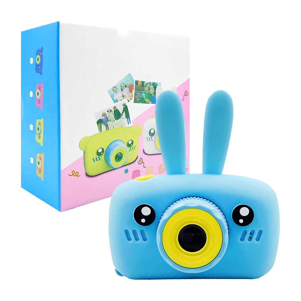 Cámara infantil con videojuegos, reproductor de música y video + funda de oso o conejo, variedad de colores 1080p / zxj-2023