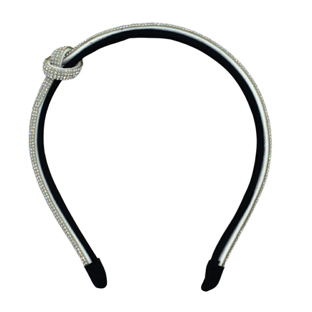 Diadema para el cabello con nudo de pedreria, variedad de colores / zxq00389