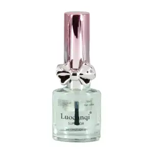 1pza Esmalte para uñas + tapa bicolor con moño, 12ml, variedad de col…