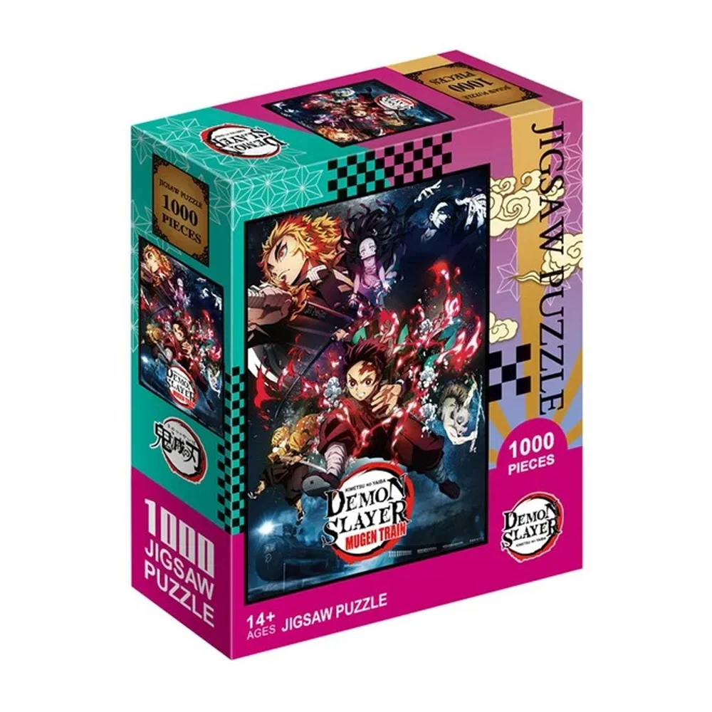 Rompecabezas jigsaw puzzle de 1000 piezas 50 x 70 cm con diseño demon slayer kimetsu no yaiba película tren del infinito / zy-1061