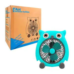 Ventilador mediano de plástico con diseño de búho, 3 velocidades y 3 …