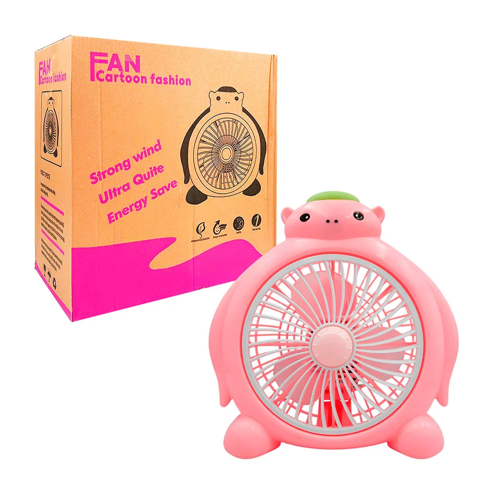 Ventilador de plástico infantil con diseño de animal, 3 aspas, 2 velocidades, 20w / fan cartoon fashion / zy-202