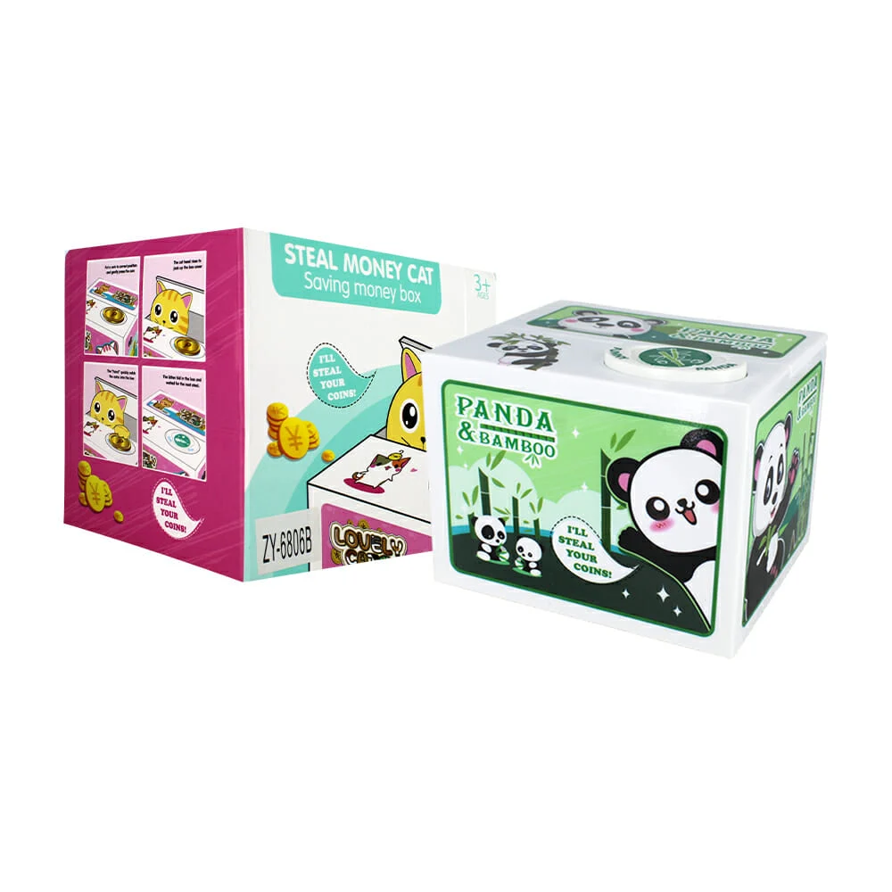 Caja alcancía roba dinero con diseño de oso panda / zy-6806b
