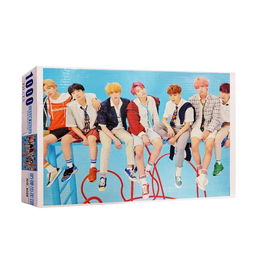 Rompecabezas jigsaw puzzle de 1000 piezas 50 x 70 cm con diseño de bts / 8009