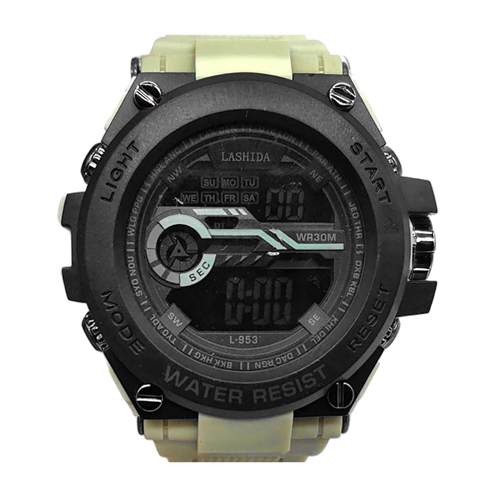 Reloj de mano deportivo circular para hombre, variedad de colores / lashida / l-953 / zy-l953
