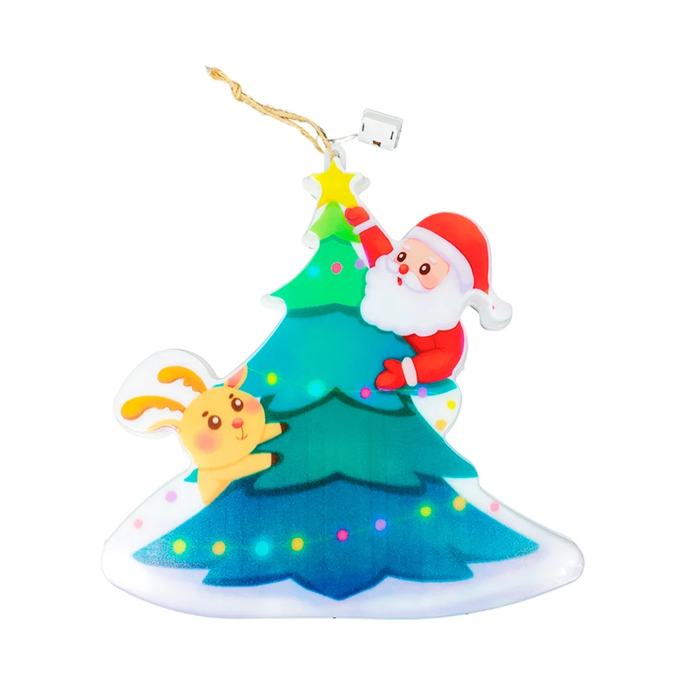 1pza Adorno led colgante en forma de árbol navideño, 28.5cm / zy-led 1203