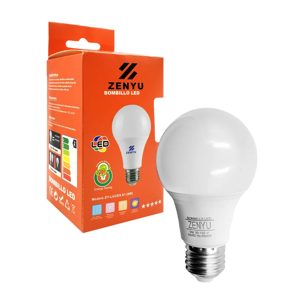 Foco mediano bombillo led zenyu ahorrador de 9w / zy-luces a1 (9w)