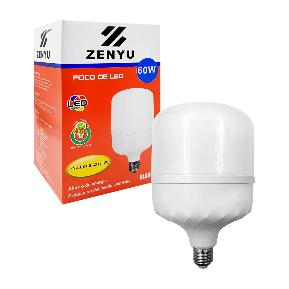 Foco bombilla led zenyu ahorrador de 60w con luz blanca / zy-luces a2 (60w)