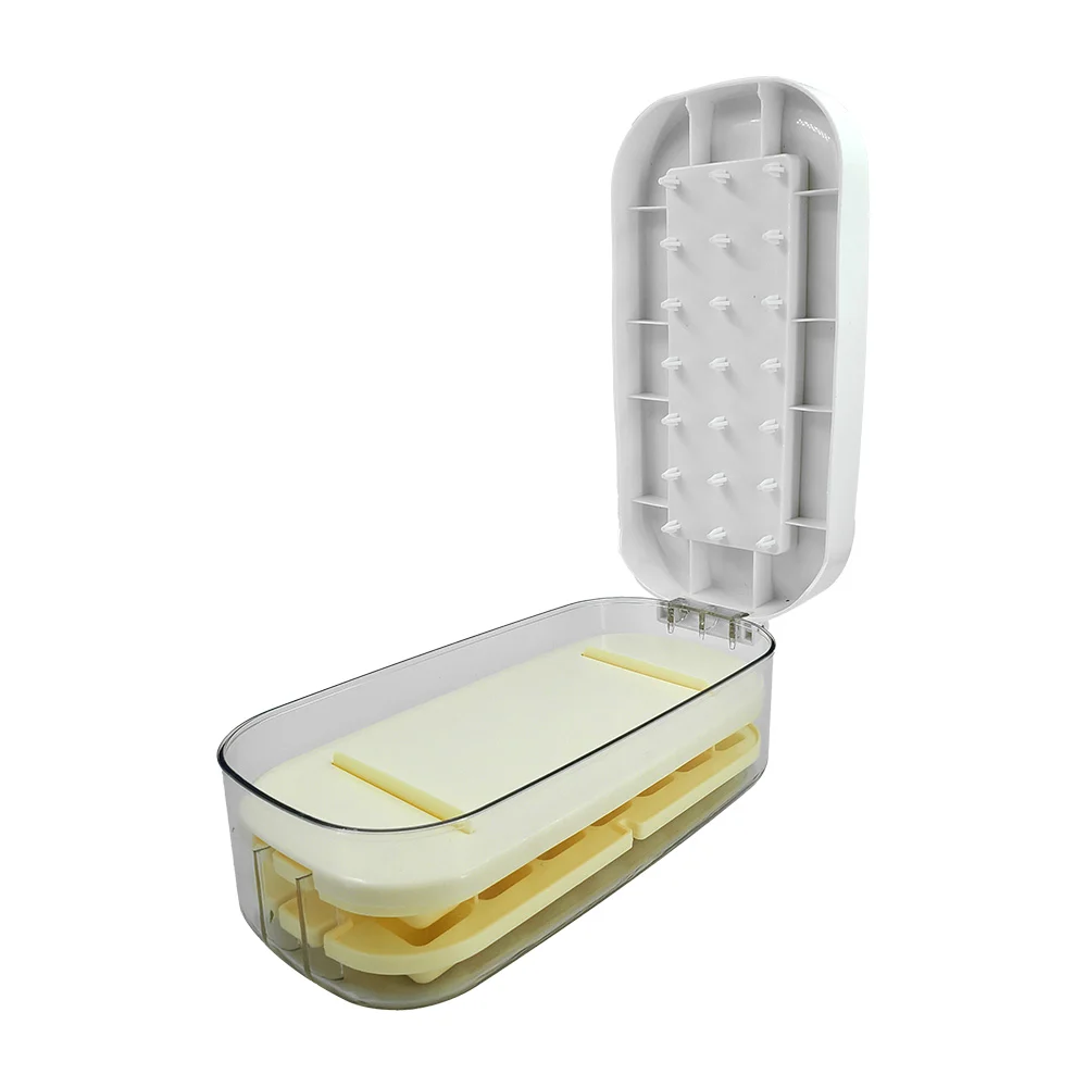 Molde para hacer cubos de hielo con doble bandeja y pala para recogerlos / pressing ice lattice