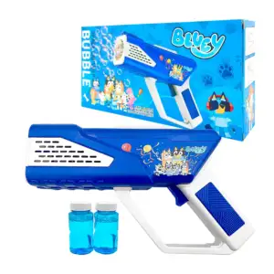 1pza Pistola bicolor de burbujas, con estampado de personajes animado…