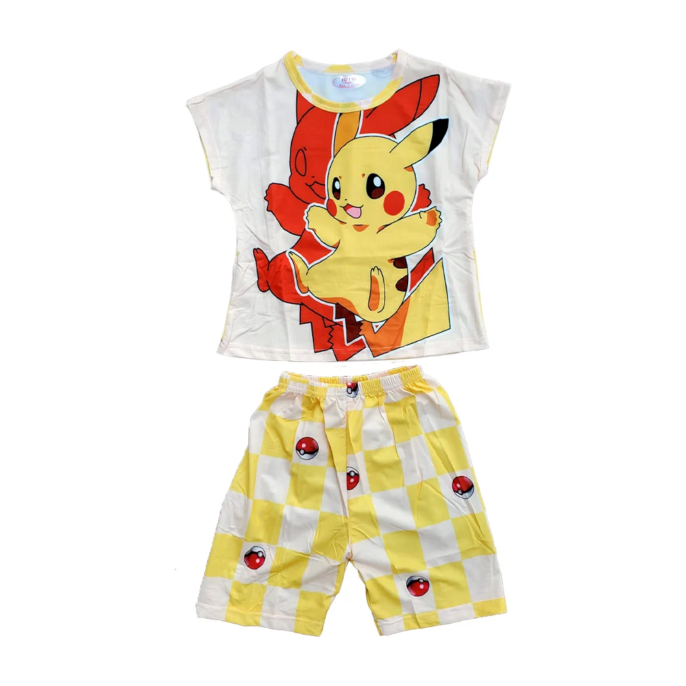 Conjunto pijama infantil con short, variedad de personajes y tallas / lu1504 / lu1503