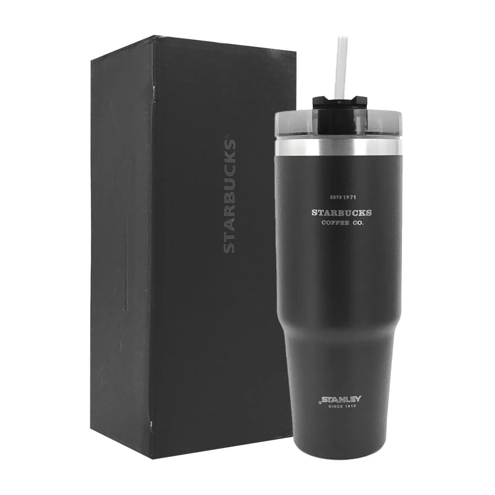 Vaso termo liso de acero inoxidable con capacidad 887ml y popote, variedad de colores / w-15