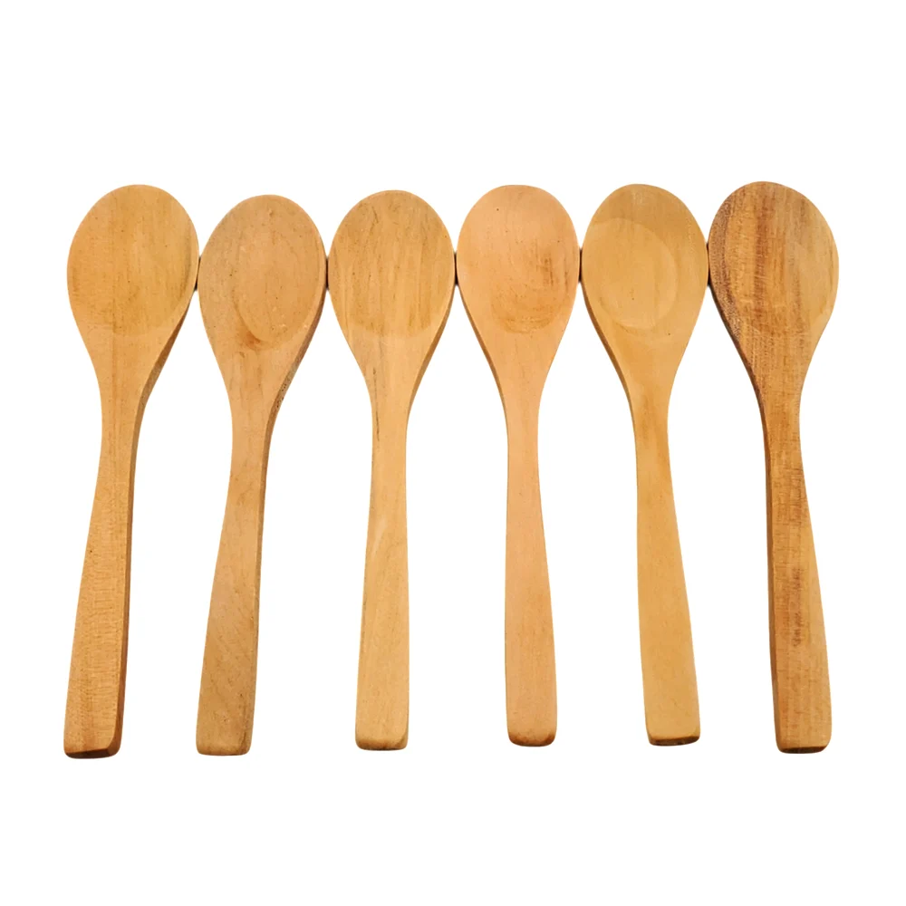 Paquete con 6 cucharas de madera bambú, 15 cm cada una / a4598 / kitchen tools / juego de cuchara / l220-18en