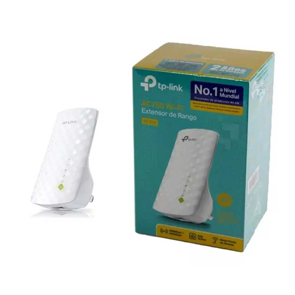 Extensor / repetidor wifi de rango inalámbrico de banda dual ac750 para router re200 433mbps-5ghz y 300mbps-2.4ghz / extensor wi-fi mesh / tp link