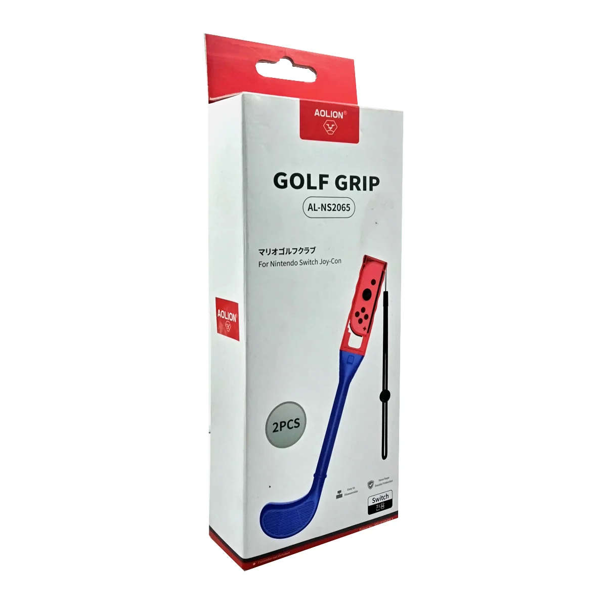 Par de fundas rígidas plegables para control de Nintendo switch en forma de palos para golf / golf grip / al-ns2065