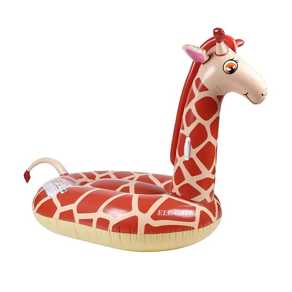 Inflable montable acuático en forma de jirafa gigante con agarradera / alb.02