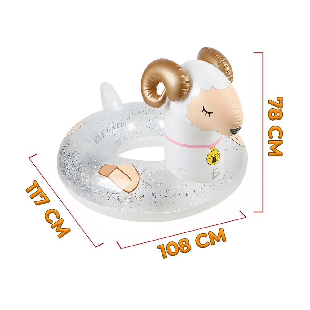 Salvavidas inflable acuático de dona con forma de oveja / alb.03