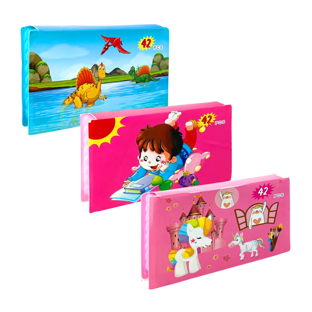 Mini set de arte con acuarelas, crayolas y marcadores con diseño infantil, variedad de colores / b-106tz