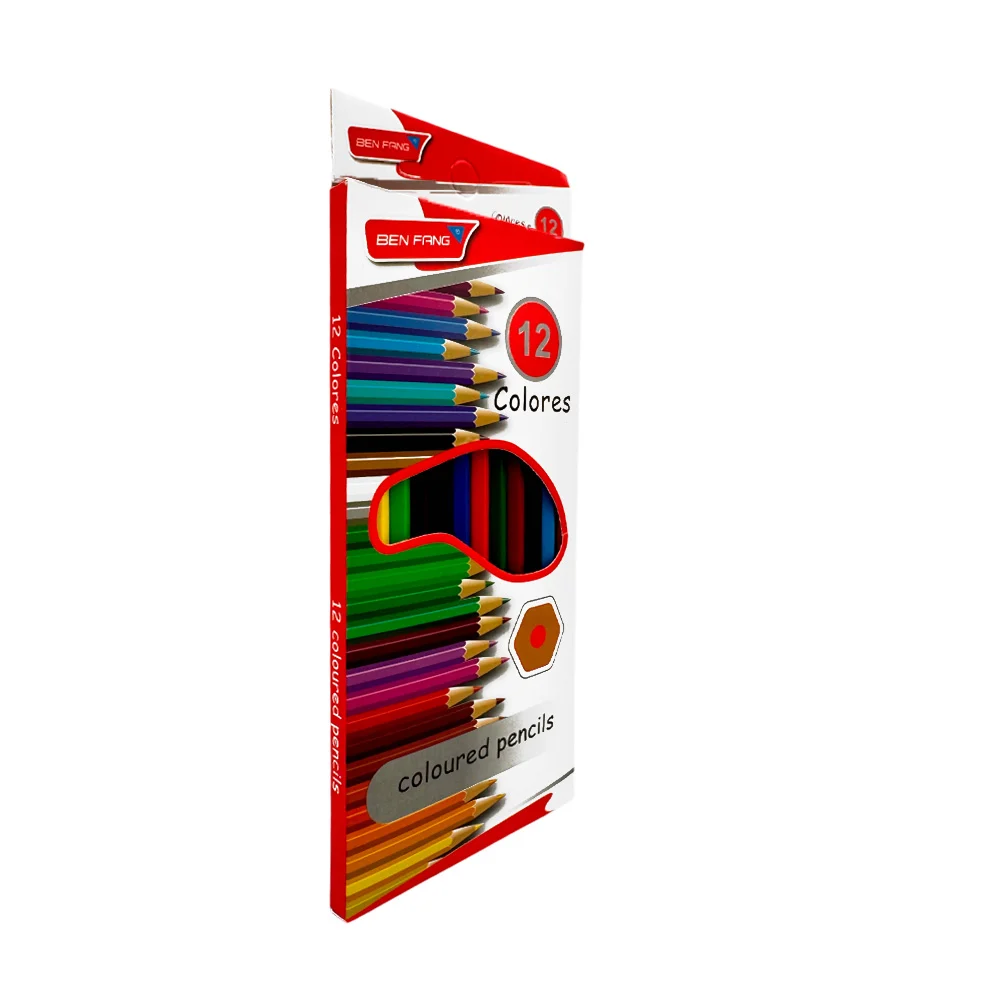 Paquete de 12 colores escolares de madera, variedad de colores y usos / ben fang / coloured pencils
