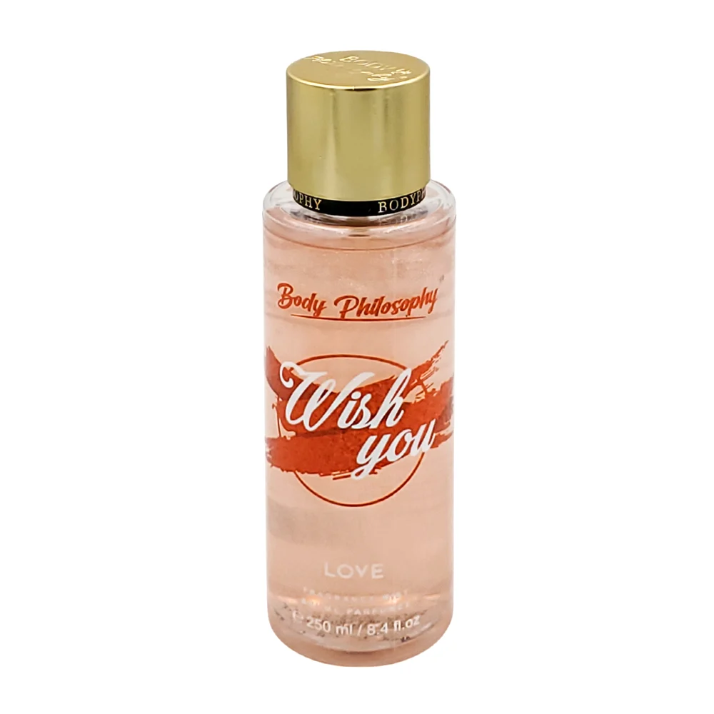 Perfume corporal body philosophy wish you en spray con brillos y fragancia para dama, 250ml / b0015-wy-3