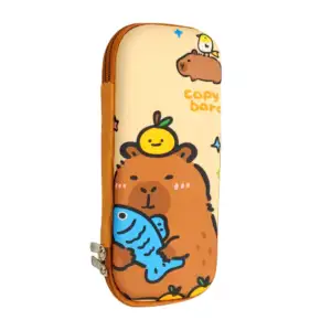 Estuche lapicera rectangular con diseño de capibara, variedad de dise…