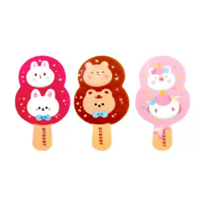 1pza borrador - goma con forma de paleta y diseño de animales, varied…