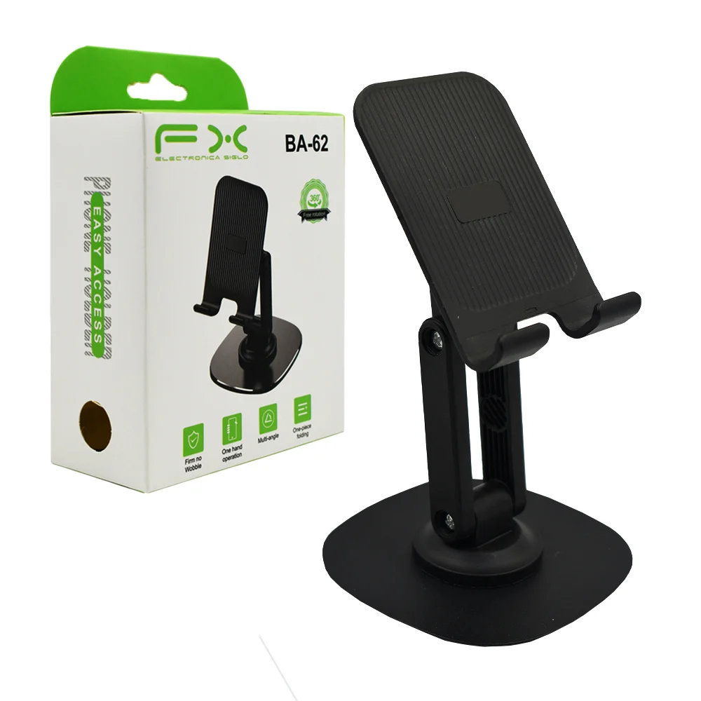 Base / soporte plegable de plástico para teléfono celular, variedad de colores / ba-62