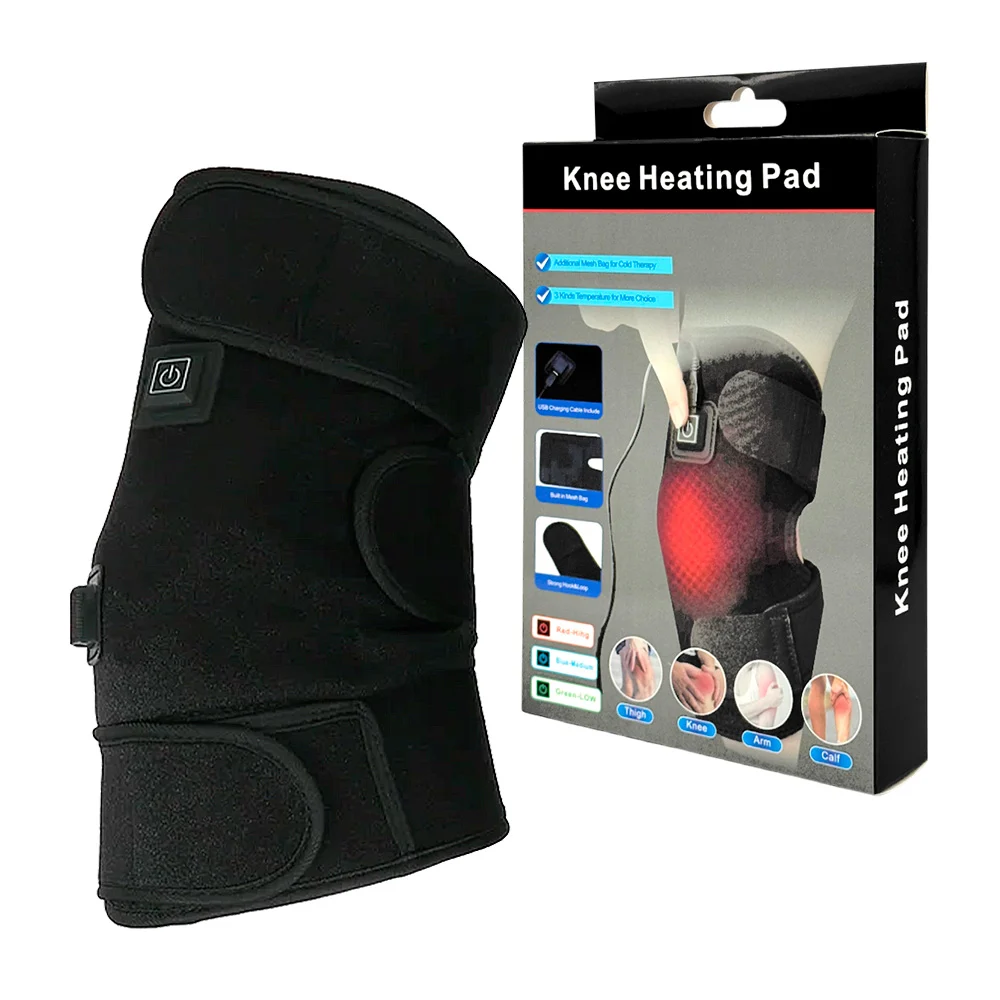 Rodillera terapéutica con terapia térmica de diferentes intensidades y carga usb / knee heating pad / 81023 / bbg-60385