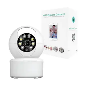 Cámara de vigilancia wifi inteligente con rotación de 360, almacenami…