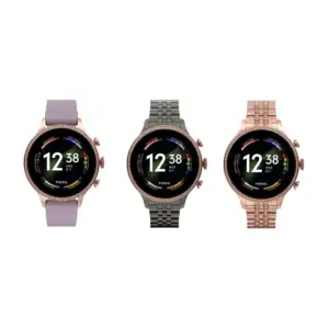 Reloj smartwatch redondo gen 8 con pedrería de fantasía, correa metál…