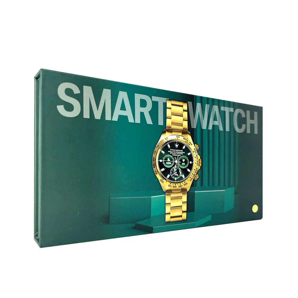 Reloj smartwatch redondo con carga inalámbrica, correa metálica y correa de hule / bcd-49